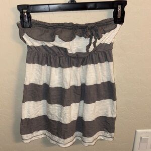 Abercrombie & Fitch Gray and White Mini Skirt